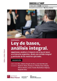 Seminario de Posgrado &quot;Ley de Bases Argentina acerca Energía: Análisis Integral&quot;